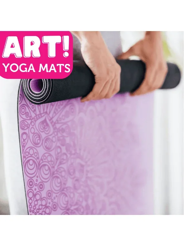 DIYogi ART YOGA MAT - PURPLE MANDALA