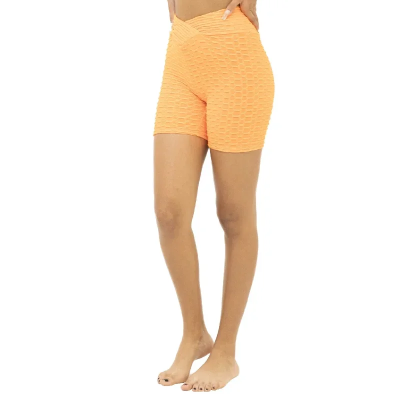 Fancy Waist Push-Up Squad Scrunch Orange Cute Shorts