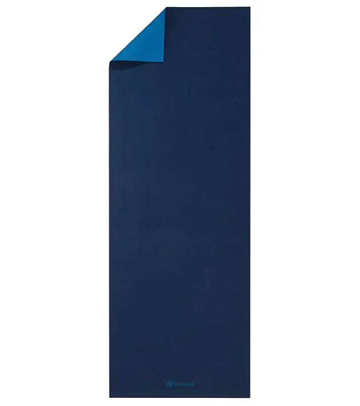 Gaiam 5mm Yoga Mat Longer/Wider Navy & Blue