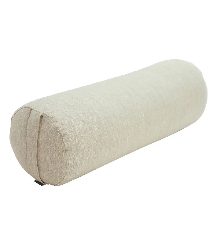 Halfmoon Cylindrical Yoga Bolster Natural Linen