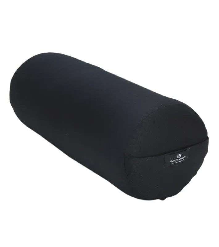 Hugger Mugger Round Solid Yoga Bolster Black