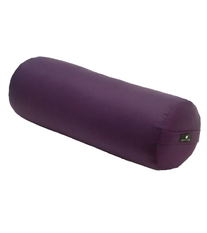 Hugger Mugger Round Solid Yoga Bolster Plum