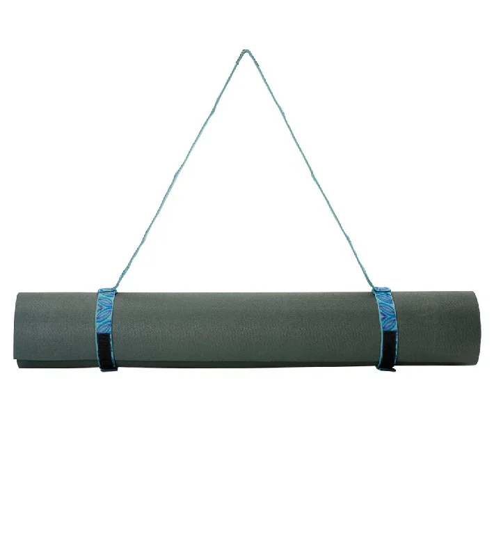 Hugger Mugger Simple Yoga Mat Sling Blue Leaf