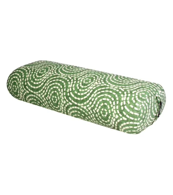 Hugger Mugger Standard Printed Yoga Bolster Green Godess