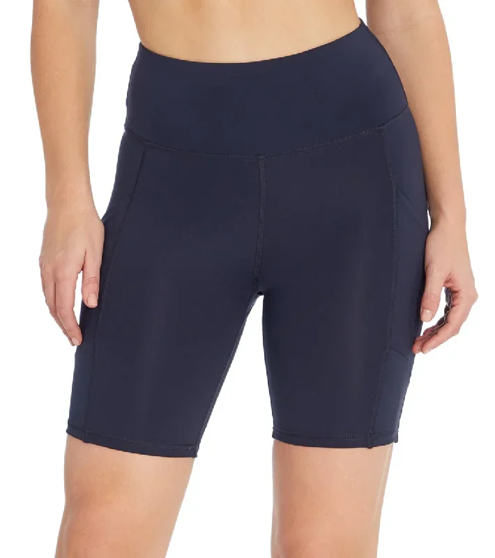 Marika Lucy High Waisted Tummy Control Yoga Shorts Midnight Blue