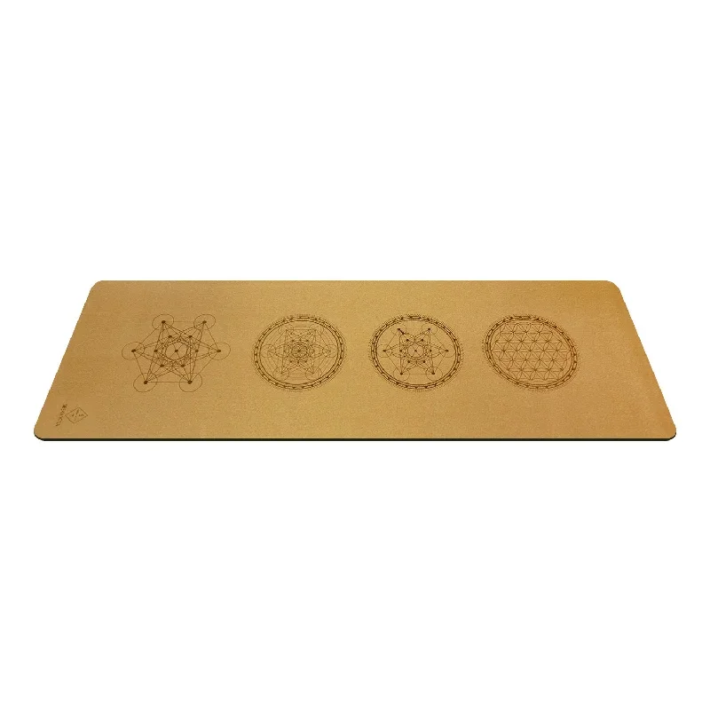 Natural Cork Yoga Mat - Sacred Geometry Mandala