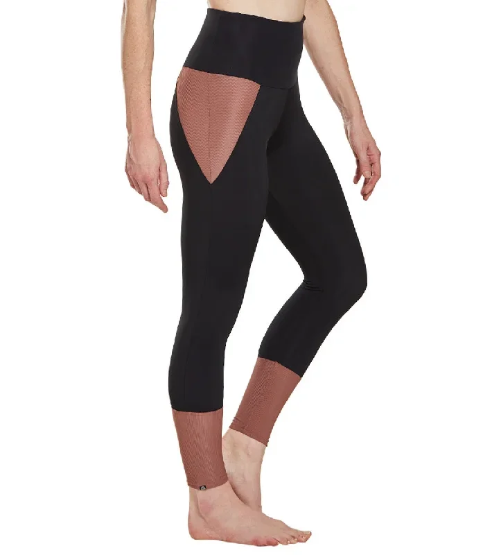 Onzie Athletic Yoga 7/8 Leggings Black/Toast Combo