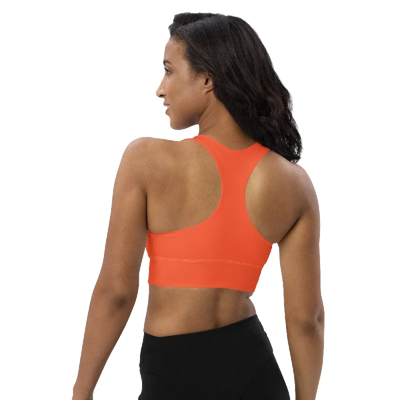 Outrageous Orange Longline sports bra