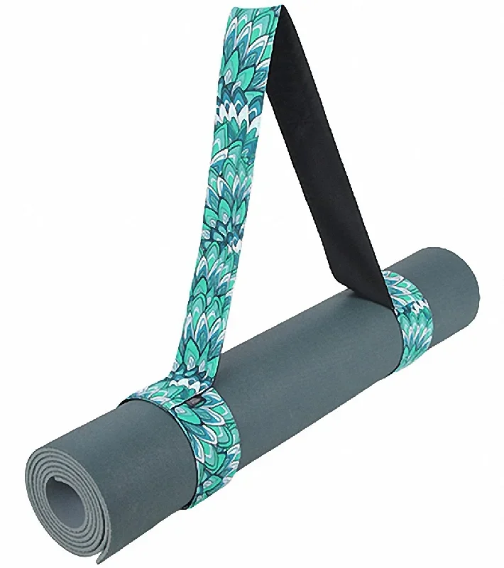 prAna Tote Yoga Mat Holder Turq Flora