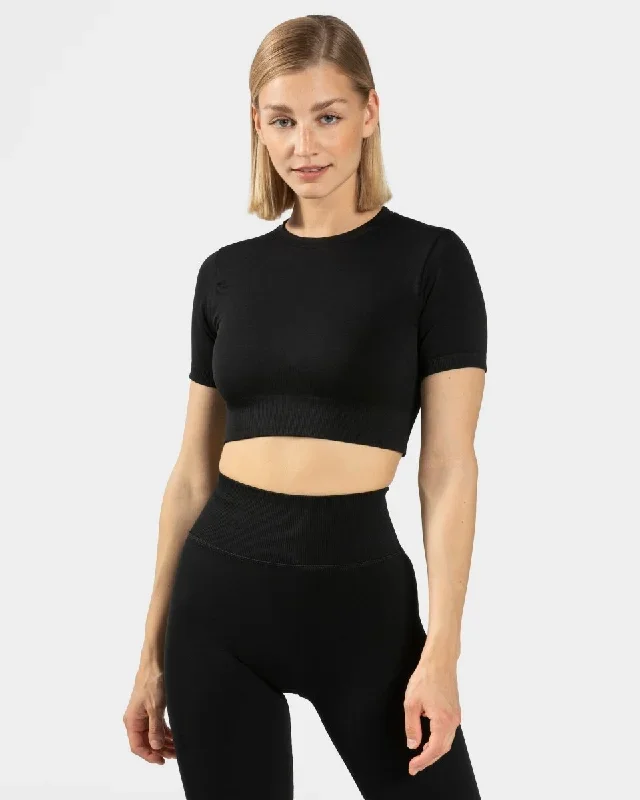 Sensation Crop Top Schwarz