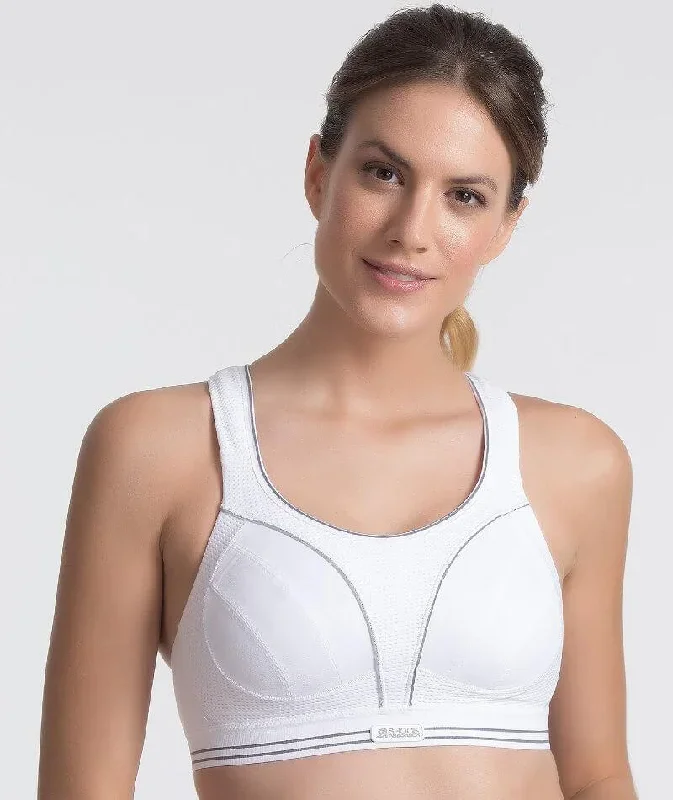 Shock Absorber Ultimate Run Wire-Free Sports Bra - White/Silver