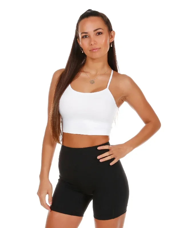 Touch Cropped Tank - White